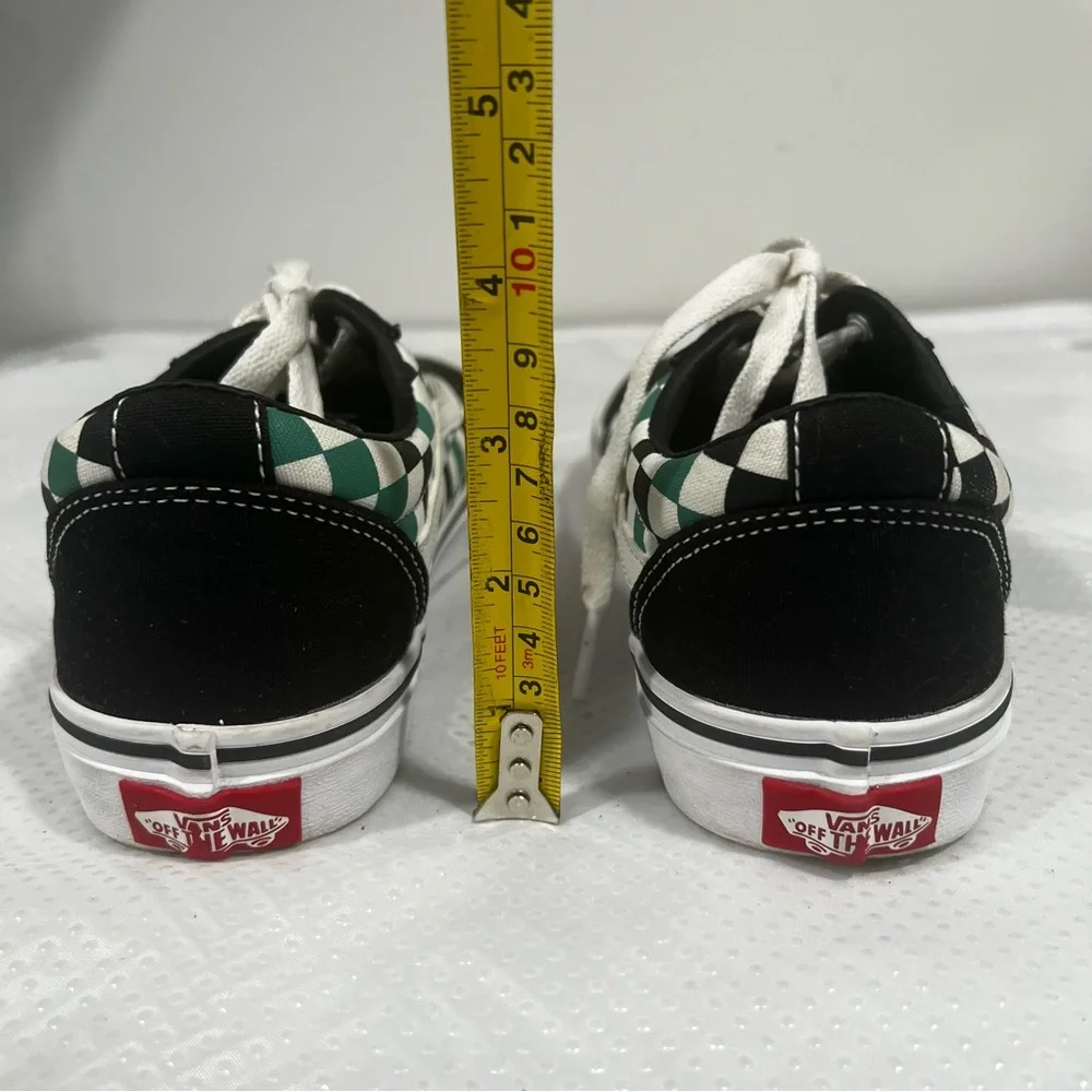 Vans Ward Checkerboard Sneakers Green and Black, Youth Sz 3.5 - Picture 11 of 12